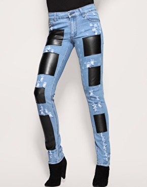  Cheap Monday Special Edition Leather Patched Tight Skinny