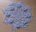 Blue Rose Doily