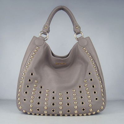 Miu Miu Designer Fake Grommet Studded Bag Grey 1820-04.jpg